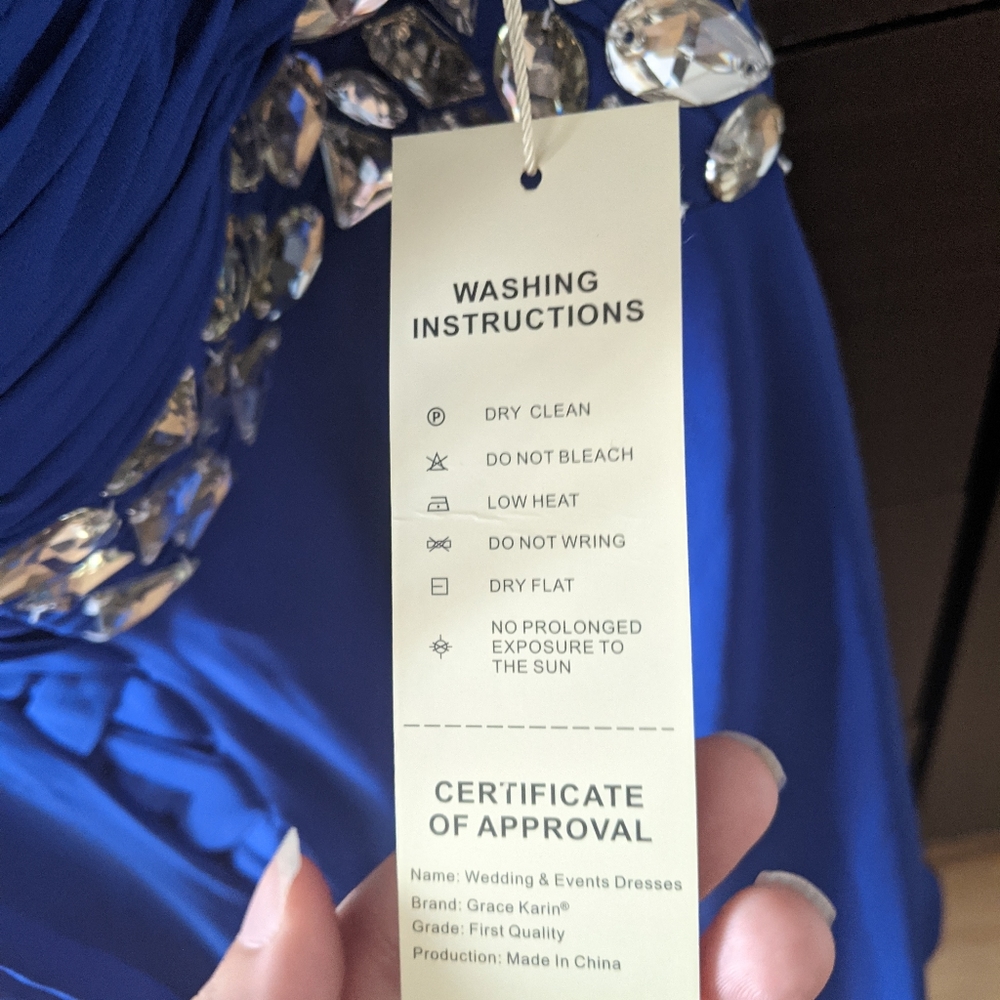 Grace Karin Blue Dress For Wedding, Cocktail, Prom - Picture 5 of 5